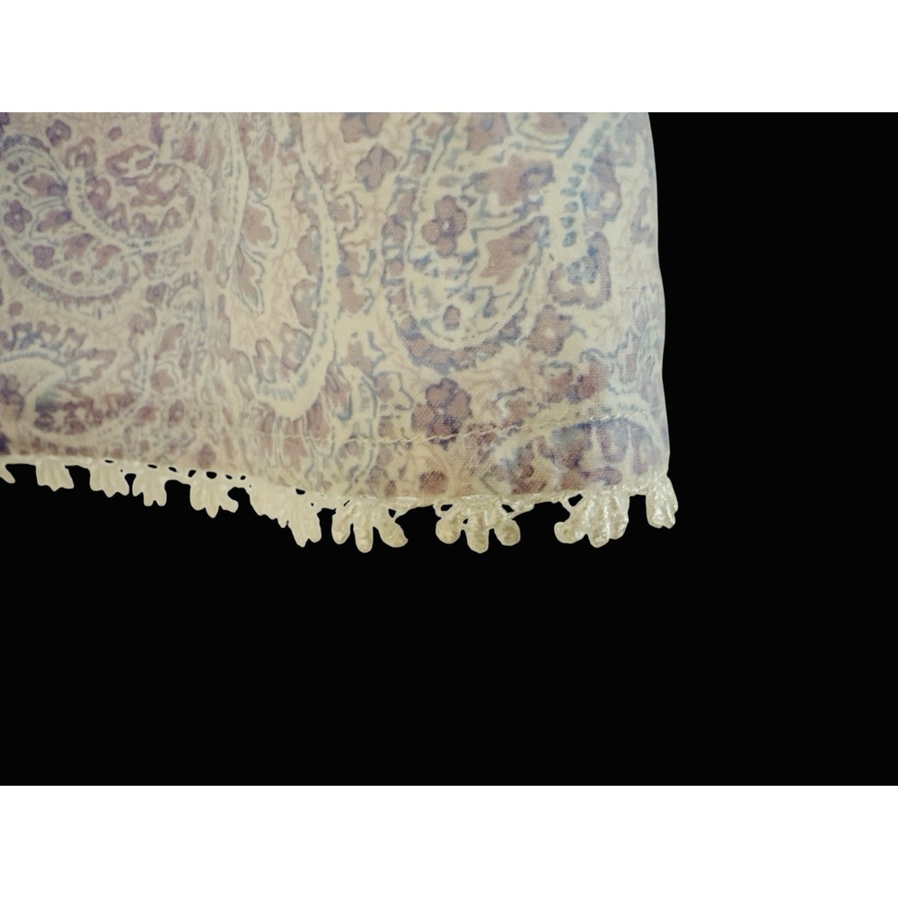 Eileen West Nightgown 2X Lavender Paisley Lace Cotton Boho Cottagecore - Picture 5 of 11